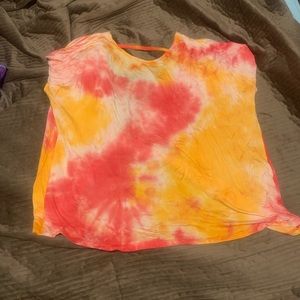 Tie dye twist back top